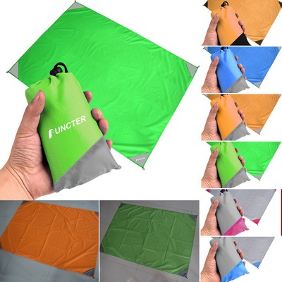70.92 x 78.8" Large Sand Free Beach Mat Travel Pocket Blanket