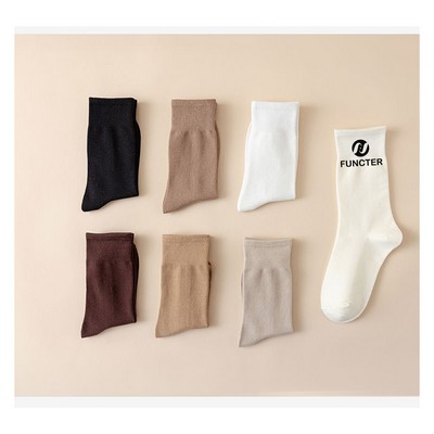 Non Slip Cotton Solid Color Women Socks