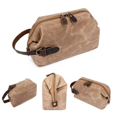 Waxed Canvas Toiletry Bag