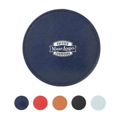 Faux Leather Round Coaster