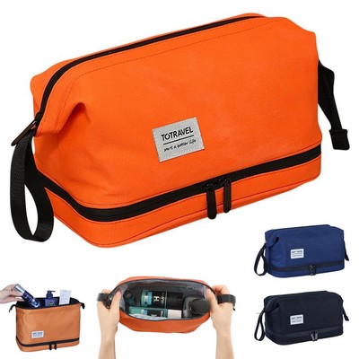 Nylon Separation Travel Toiletry Bag