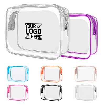 TSA Approved Clear Makeup Toiletry Bag for Women Men Travel Cosmetic Bag for Toiletries