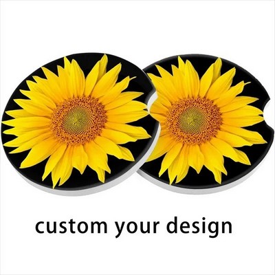 Car Cup Coaster Holder Auto Water Absorbent Ceramic