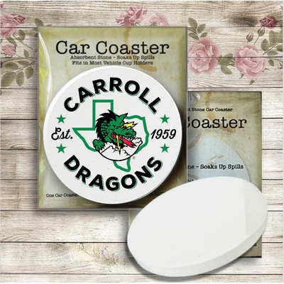 Single Packaged Absorbent Stone Car Coaster (2.5" Diameter)