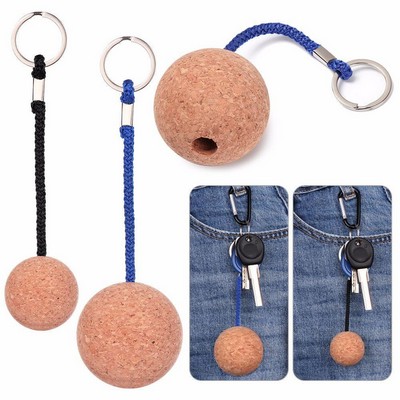Boat Sailing Floating Cork Ball Keychain