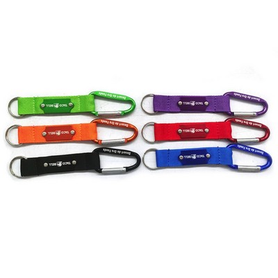 6 Cm Carabiner with Strap and Metal Plate